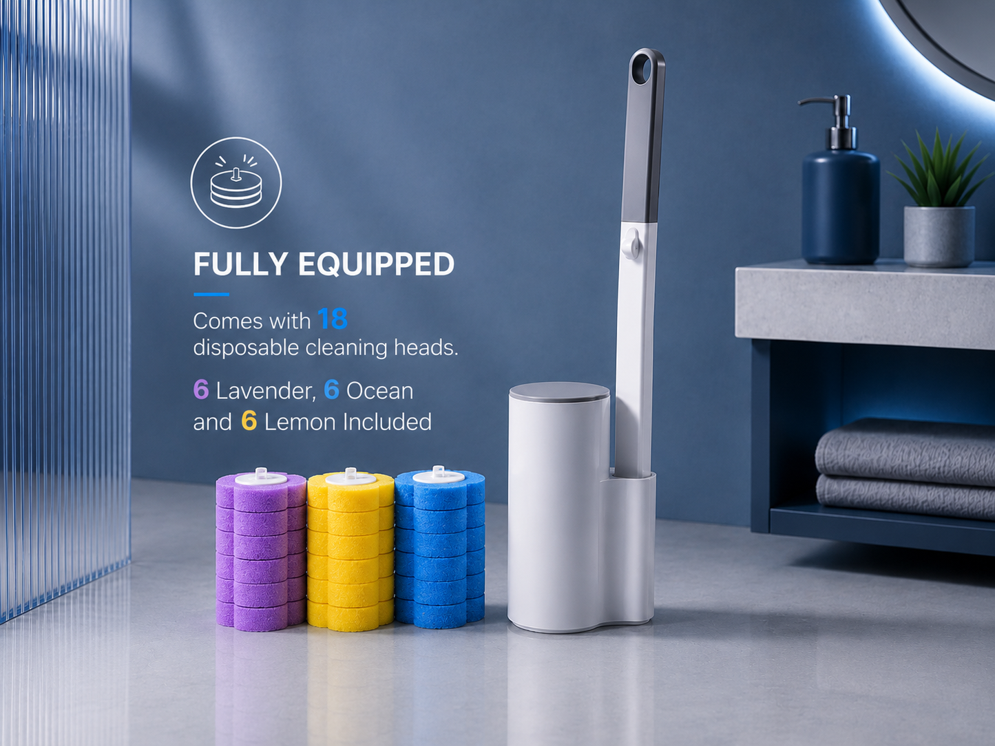 FlushBrush Complete Kit | Includes 18 Heads